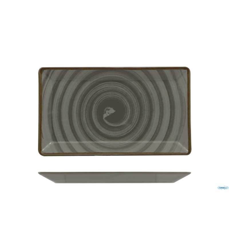 VORTEX GRIGIO - KIMI PIATTO RETTANGOLARE CM 26X15