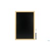 WOODY - LAVAGNA DA PARETE NERA CON CORNICE TEAK CM 40X60 CON 1 PENNARELLO BIANCO A GESSO LIQUIDO INCLUSO     WBW-TE-40-60