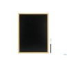 WOODY - LAVAGNA DA PARETE NERA CON CORNICE TEAK CM 40X60 CON 1 PENNARELLO BIANCO A GESSO LIQUIDO INCLUSO     WBW-TE-60-80