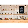 WOODY - LAVAGNA DA PARETE NERA CON CORNICE TEAK CM 40X60 CON 1 PENNARELLO BIANCO A GESSO LIQUIDO INCLUSO     WBW-TE-60-80