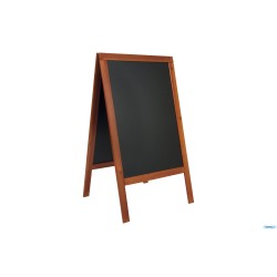 WOODY - LAVAGNA DA TERRA DOPPIA CORNICE COLOR MOGANO, AREA LAVAGNA CM 58X87 MISURE COMPLESSIVE CM 69X125X56,5    SBSW-M-120