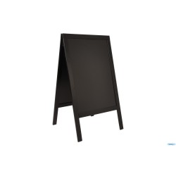WOODY - LAVAGNA DA TERRA DOPPIA NERA, MODELLO IN PINO AREA LAVAGNA CM 58X87 MISURE COMPLESSIVE CM 69X125X56,5    SBS-BL-120