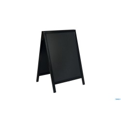 WOODY- LAVAGNA DA TERRA DOPPIA IN LEGNO DI PINO, CORNICE NERA, AREA LAVAGNA CM 47X67 MISURE COMPLESSIVE CM 85X55X54,5 SBD-BL-85