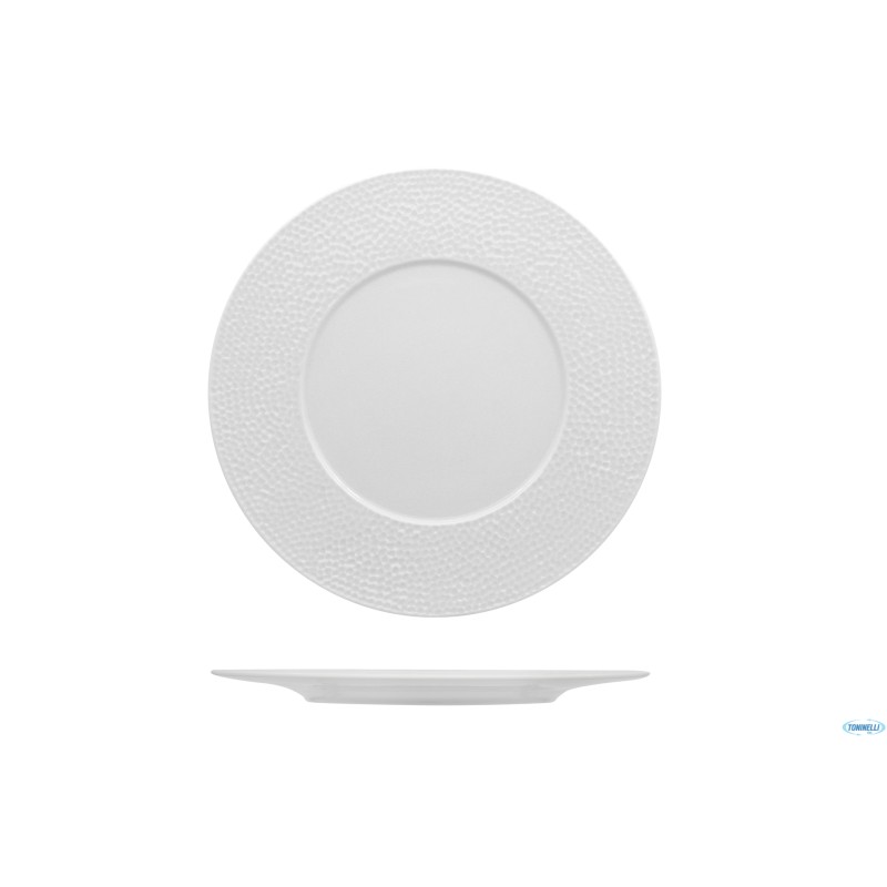 ZEN TUNISIE MARTELLATO BIANCO-PIATTO PIANO CM.29  8900129