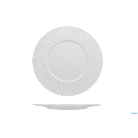 ZEN TUNISIE MARTELLATO BIANCO-PIATTO PIANO CM.29  8900129