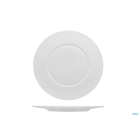 ZEN TUNISIE MARTELLATO BIANCO-PIATTO PIANO CM.31  8900631