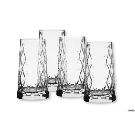 LEAFY FH TUMBLER LONG DRINK CONFEZIONE DA 4 PEZZI - CL 35,5 DIAMETRO CM.7,6 - H.14,0 - 420855