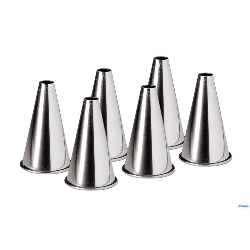 SET 6 BOCCHETTE TONDE INOX DIAMETRO BOCCA MM4-MM6-MM8-MM10-MM13-MM15 ARTICOLO 123783