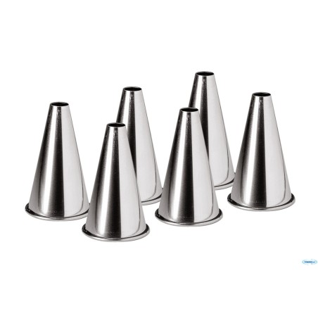 SET 6 BOCCHETTE TONDE INOX DIAMETRO BOCCA MM4-MM6-MM8-MM10-MM13-MM15 ARTICOLO 123783