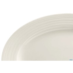 ECLIPSE-PIATTO OVALE CM 26X18 A FALDA- ALLUMINA