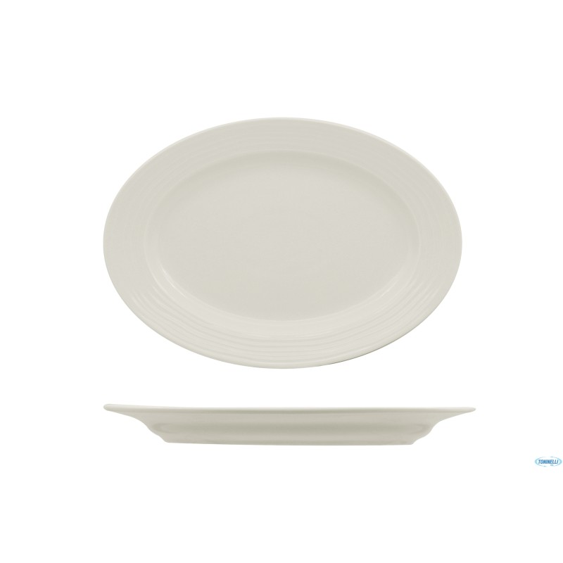 ECLIPSE-PIATTO OVALE CM 32X22 A FALDA- ALLUMINA ECLIPSE-PIATTO OVALE CM 32X22 A FALDA- ALLUMINA