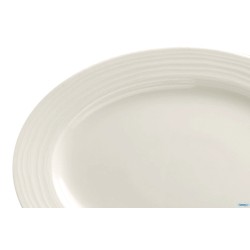ECLIPSE-PIATTO OVALE CM 32X22 A FALDA- ALLUMINA