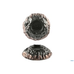 KRATERE- PIATTO CM 22 H 5,5 NERO E RAME