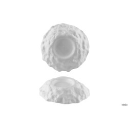 KRATERE- PIATTO CM 28 H 5,5 BIANCO MATT INT.LUCIDO