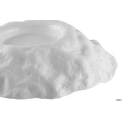 KRATERE- PIATTO CM 28 H 5,5 BIANCO MATT INT.LUCIDO