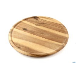 ACACIA-TAGLIERE TONDO CM 32 H.2 CON SCANALATURA