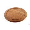 BAMBOO DARK-TAGLIERE TONDO CM 26 H.1,3 CON SCANALATURA