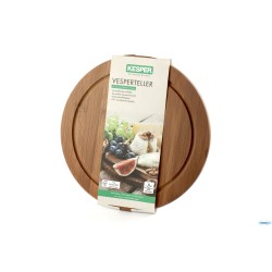 BAMBOO DARK-TAGLIERE TONDO CM 26 H.1,3 CON SCANALATURA