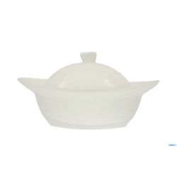 COCOTTE BIANCA OVALE CON COPERCHIO CM.16,6X14,3XH.9 BA0260