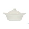 COCOTTE BIANCA OVALE CON COPERCHIO CM.16,6X14,3XH.9 BA0260