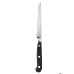 COLTELLO BISTECCA SEMI-SEGHETTATO E RIVETTATO IN ACCIAIO INOX RIVETTATO