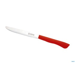 DE LUXE-CONFEZIONE 6 COLTELLI BISTECCA-PIZZA LAMA CM 12 ROSSO