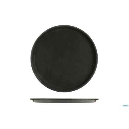 GASTRO-VASSOIO CM 35,5XH.2 CM FIBRA DI VETRO, SUPERFICIE ANTISCIVOLO NERA