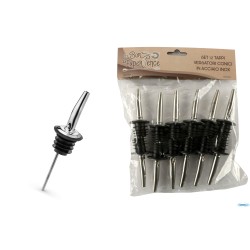 HORECAPROFESSIONAL - CONFEZIONE 12 TAPPI VERSATORI CONICI INOX  OOB-P