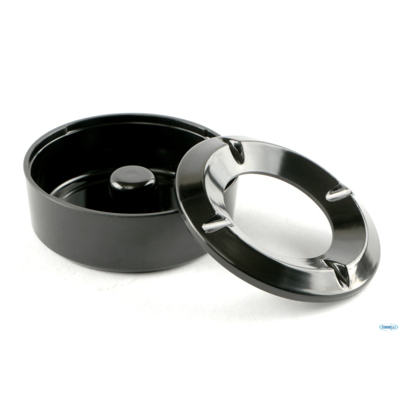 HORECAPROFESSIONAL - POSACENERE ANTIVENTO CM.10,5 NERO ASTM-4BK