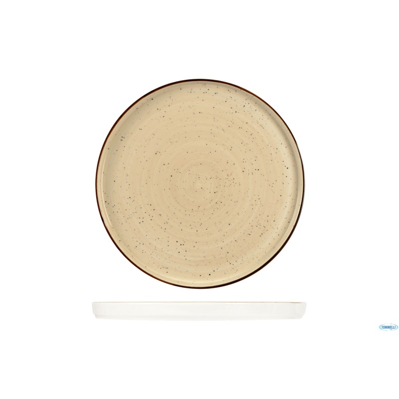 JUSTCOLOR CREAM-PIATTO TONDO CON BORDO CM.28,5 HP11199-1096K1