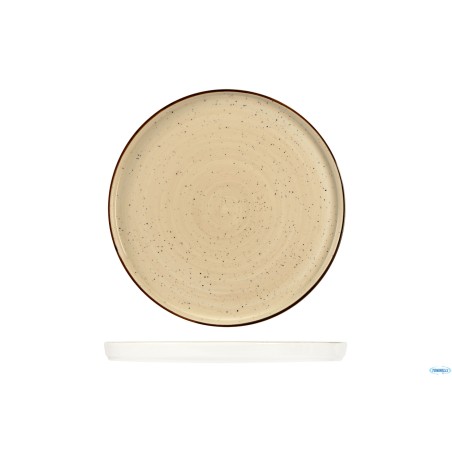 JUSTCOLOR CREAM-PIATTO TONDO CON BORDO CM.28,5 HP11199-1096K1