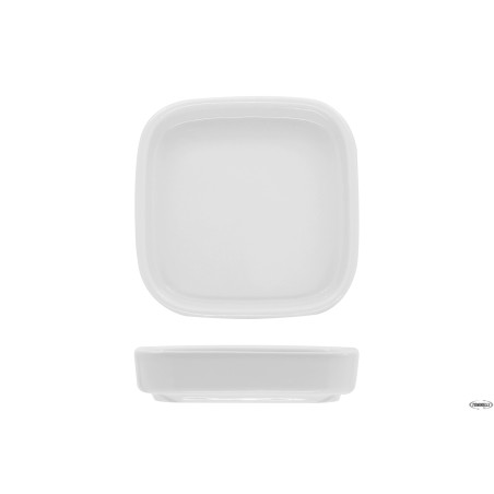 JUSTWHITE-PIATTINO QUADRO BORDO ALTO CM.9,2X9,2  HHP0782-2