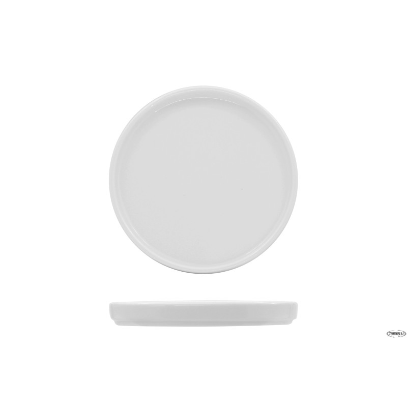 JUSTWHITE-PIATTINO TONDO BORDO ALTO CM.13 HHP8494