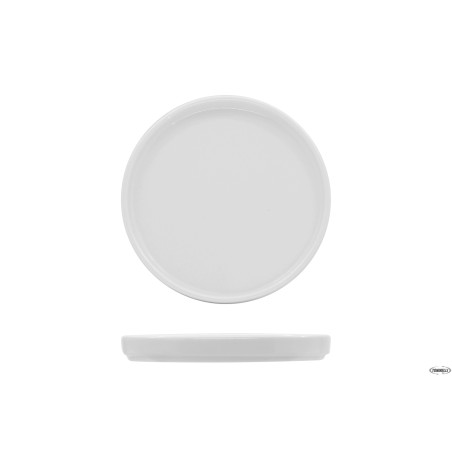 JUSTWHITE-PIATTINO TONDO BORDO ALTO CM.13 HHP8494