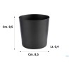 LEVANTE-CIOTOLA CM 8,5XH.8,5 ACCIAIO INOX, GRIGIO NERO 0,4 LITRI