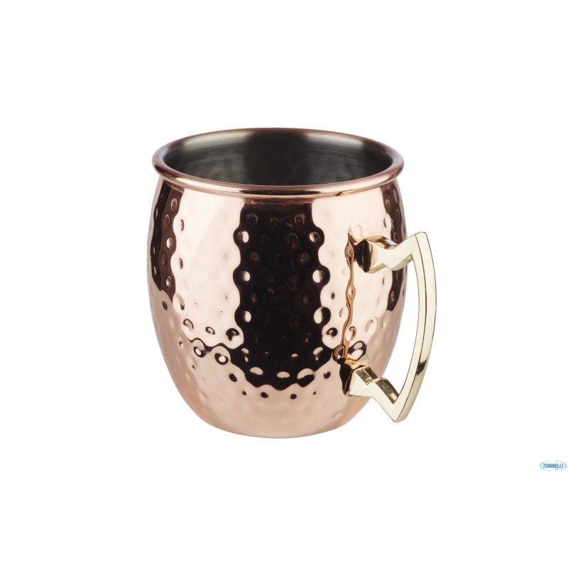 MOSCOW MULE 9 CM, H: 10 CM CL 50 ACCIAIO INOSSIDABILE, SUPERFICIE MARTELLATA EFFETTO RAME