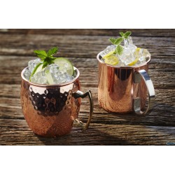 MOSCOW MULE 9 CM, H: 10 CM CL 50 ACCIAIO INOSSIDABILE, SUPERFICIE MARTELLATA EFFETTO RAME