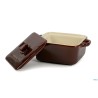 RISTOLINE-MINI CASSERUOLA QUADRA CON COPERCHIO BICOLOR CM.13,5X10,5X7  2681