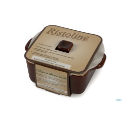 RISTOLINE-MINI CASSERUOLA QUADRA CON COPERCHIO BICOLOR CM.13,5X10,5X7  2681