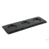 VASSOIO IN ARDESIA NATURALE CM 28X10 SPESSORE 6-9 MM CON 3 FORI DAL DIAMETRO DI 6 CM 00987
