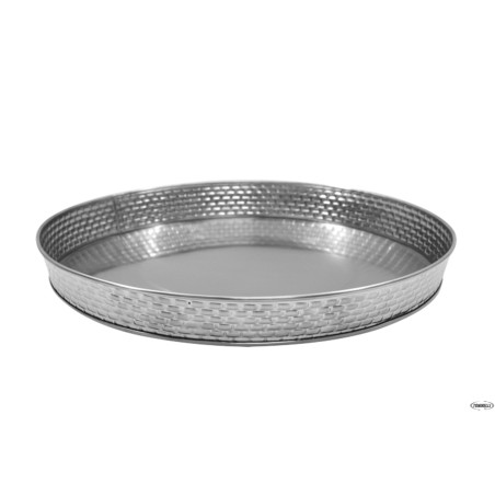 VASSOIO TONDO ACCIAIO CM.27,5X27,5X4 - GPSS10