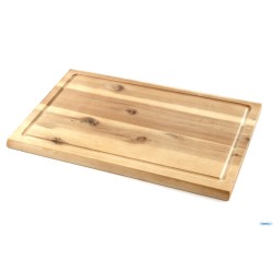 ACACIA-TAGLIERE RETTANGOLARE CM 40X26XH.1,5 CON SCANALATURA