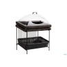 ALZATA PER BUFFET GN 1.1 IN METALLO NERO CON PIEDINI ANTISCIVOLO CM. 49X38,5 H.48   30331