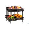 ALZATA PER BUFFET GN 1.1 IN METALLO NERO CON PIEDINI ANTISCIVOLO CM. 49X38,5 H.48   30331