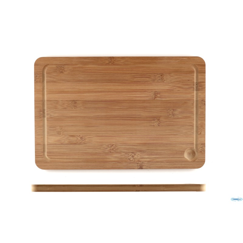BAMBOO DARK-TAGLIERE RETTANGOLARE CM 38X25XH.1,6 CON SCANALATURA BAMBOO DARK-TAGLIERE RETTANGOLARE CM 38X25XH.1,6 CON SCANALATURA