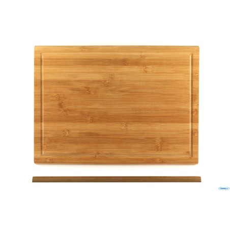BAMBOO-TAGLIERE BAMBOO RETTANGOLARE CM 44X32XH.1,6 CON SCANALATURA