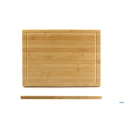BAMBOO-TAGLIERE RETTANGOLARE CM 38X28XH.1,6 CON SCANALATURA