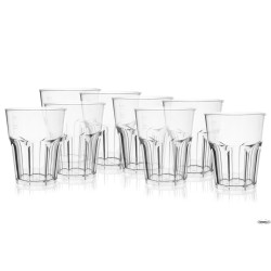 BICCHIERE ROX CLEAR CL 29 IN CONFEZIONE DA 8 PEZZI IN POLISTIRENE TRASPARENTE- FM-65