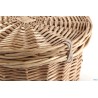 CESTINO TONDO PORTAUOVA (CIRCA 20 PEZZI) LEGNO E TESSUTO INTERNO CM.26 H.17. 30299