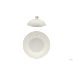 COCOTTE BIANCA TONDA CON COPERCHIO CM.17,1XH.8,7  BA1399